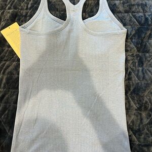 Lululemon Athletica Light Blue Ribbed Tank Top